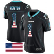 Maglia NFL Limited Carolina Panthers Newton Rush USA Flag Nero