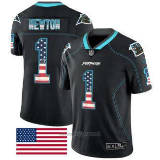 Maglia NFL Limited Carolina Panthers Newton Rush USA Flag Nero