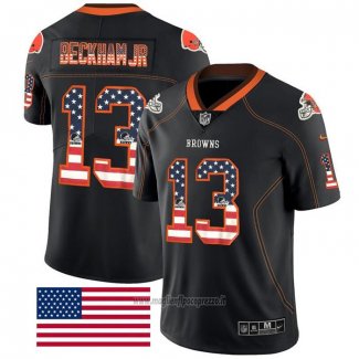 Maglia NFL Limited Cleveland Browns Beckham Jr Rush USA Flag Nero