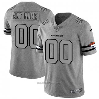 Maglia NFL Limited Denver Broncos Personalizzate Team Logo Gridiron Grigio