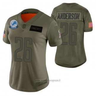 Maglia NFL Limited Donna Detroit Lions C.j. Anderson 2019 Salute To Service Verde