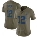 Maglia NFL Limited Donna Indianapolis Colts 12 Luck 2017 Salute To Service Verde