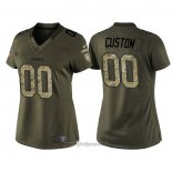 Maglia NFL Limited Donna Pittsburgh Steelers Personalizzate Salute To Service Verde