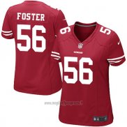 Maglia NFL Limited Donna San Francisco 49ers 56 Foster Alternate Rosso