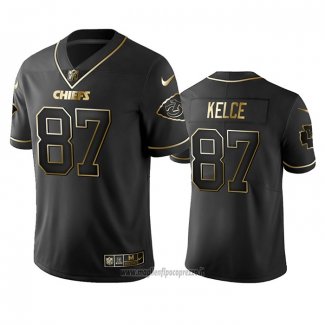 Maglia NFL Limited Kansas City Chiefs Travis Kelce Golden Edition Nero