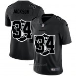 Maglia NFL Limited Las Vegas Raiders Jackson Logo Dual Overlap Nero