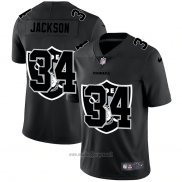 Maglia NFL Limited Las Vegas Raiders Jackson Logo Dual Overlap Nero