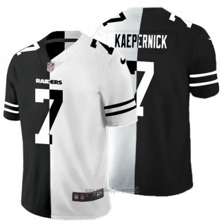 Maglia NFL Limited Las Vegas Raiders Kaepernick Black White Split
