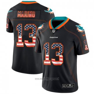 Maglia NFL Limited Miami Dolphins Marino Rush USA Flag Nero