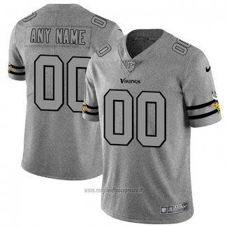 Maglia NFL Limited Minnesota Vikings Personalizzate Team Logo Gridiron Grigio