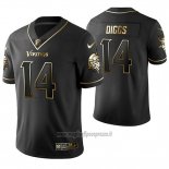 Maglia NFL Limited Minnesota Vikings Stefon Diggs Golden Edition Nero