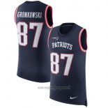 Maglia NFL Limited New England Patriots Senza Maniche 87 Gronkowski Blu