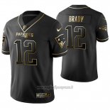 Maglia NFL Limited New England Patriots Tom Brady Golden Edition Nero