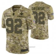 Maglia NFL Limited New Orleans Saints 92 Marcus Davenport 2018 Salute To Service Camuffamento