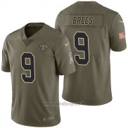 Maglia NFL Limited New Orleans Saints 9 Drew Brees 2017 Salute To Service Verde