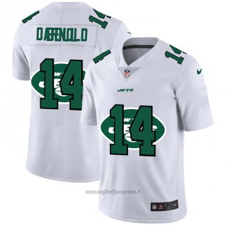 Maglia NFL Limited New York Jets Darnold Logo Dual Overlap Bianco