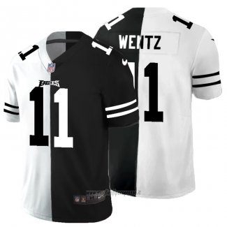 Maglia NFL Limited Philadelphia Eagles Wentz White Black Split