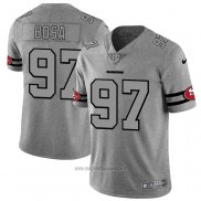 Maglia NFL Limited San Francisco 49ers Bosa Team Logo Gridiron Grigio