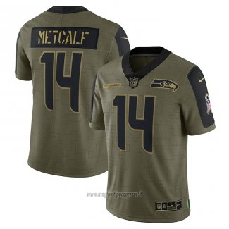 Maglia NFL Limited Seattle Seahawks Dk Metcalf 2021 Salute To Service Verde