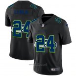 Maglia NFL Limited Seattle Seahawks Lynch Logo Dual Overlap Nero