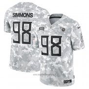 Maglia NFL Limited Tennessee Titans Jeffery Simmons 2024 Salute To Service Grigio