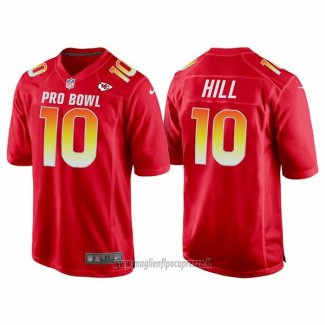 Maglia NFL Pro Bowl Kansas City Chiefs 10 Tyreek Hill AFC 2018 Rosso