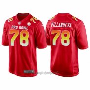 Maglia NFL Pro Bowl Pittsburgh Steelers 78 Alejandro Villanueva AFC 2018 Rosso