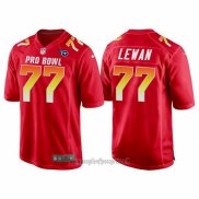 Maglia NFL Pro Bowl Tennessee Titans 77 Taylor Lewan AFC 2018 Rosso