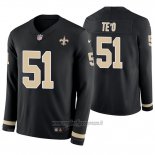 Maglia NFL Therma Manica Lunga New Orleans Saints Manti Te'o Nero