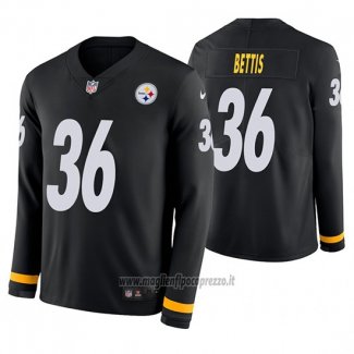 Maglia NFL Therma Manica Lunga Pittsburgh Steelers Jerome Bettis Nero