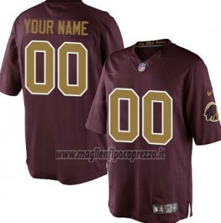 Maglia NFL Washington Commanders Personalizzate Rosso Giallo