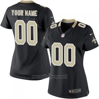 Maglia NFL Donna New Orleans Saints Personalizzate Nero