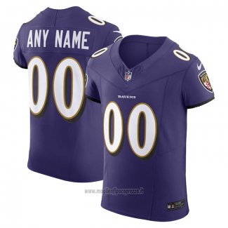 Maglia NFL Elite Baltimore Ravens Vapor F.U.S.E. Personalizzate Viola