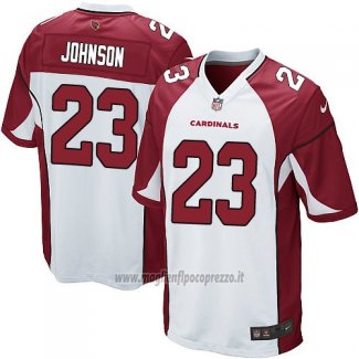 Maglia NFL Game Bambino Arizona Cardinals Johnson Bianco Rosso2