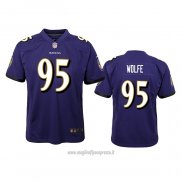 Maglia NFL Game Bambino Baltimore Ravens Derek Wolfe Viola