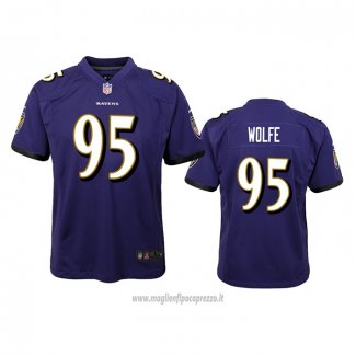 Maglia NFL Game Bambino Baltimore Ravens Derek Wolfe Viola