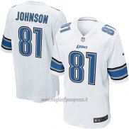 Maglia NFL Game Bambino Detroit Lions Johnson Bianco