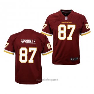 Maglia NFL Game Bambino Washington Commanders Jeremy Sprinkle Rosso