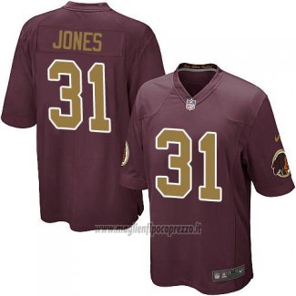 Maglia NFL Game Bambino Washington Commanders Jones Marrone