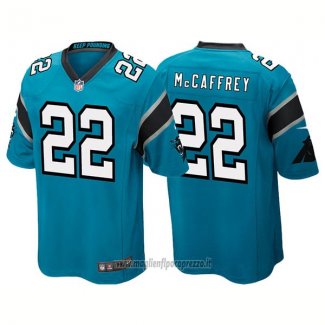 Maglia NFL Game Carolina Panthers 22 Christian Mccaffrey 2017 Draft Pick Blu