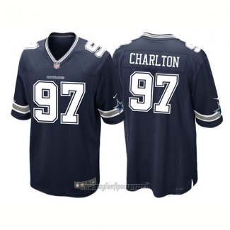 Maglia NFL Game Dallas Cowboys 97 Taco Charlton 2017 Draft Pick Blu