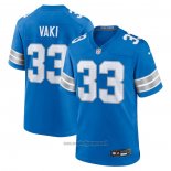Maglia NFL Game Detroit Lions Sione Vaki Blu Bianco