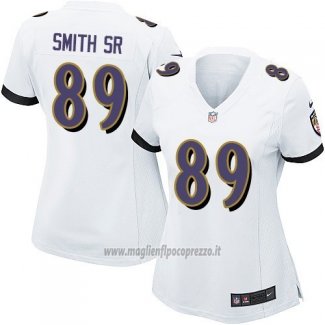 Maglia NFL Game Donna Baltimore Ravens Smith Sr Bianco