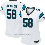 Maglia NFL Game Donna Carolina Panthers Davis Sr Bianco