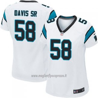 Maglia NFL Game Donna Carolina Panthers Davis Sr Bianco