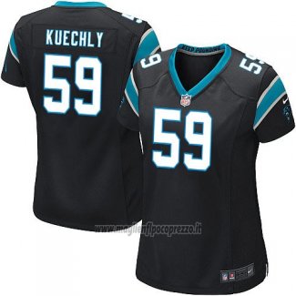 Maglia NFL Game Donna Carolina Panthers Kuechly Nero