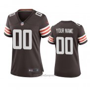 Maglia NFL Game Donna Cleveland Browns Personalizzate 2020 Marrone