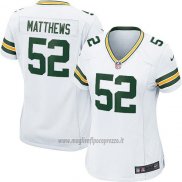 Maglia NFL Game Donna Green Bay Packers Matthews Bianco