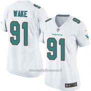 Maglia NFL Game Donna Miami Dolphins Wake Bianco