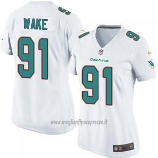 Maglia NFL Game Donna Miami Dolphins Wake Bianco
